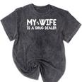 Pharmacy Tech My Wife Is a Drug Dealer Graduation Mineral Wash Tshirts Mineral Black