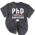 PhD Candidate Survivor PhD Graduation Mineral Wash Tshirts Mineral Black