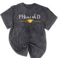 PhD Doctorate Graduation For PhD Student Graduate Degree Mineral Wash Tshirts Mineral Black