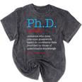 PhD PHD Student Definition Sarcastic Graduation Mineral Wash Tshirts Mineral Black