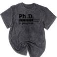 PhD In Progress Graduation Progress Bar Shirt Mineral Wash Tshirts Mineral Black