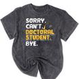 PhD Student Doctoral Degree Graduation Phd Graduate Mineral Wash Tshirts Mineral Black