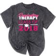 Pink Respiratory Therapist Class Of 2018 Graduation T Shirt Mineral Wash Tshirts Mineral Black