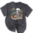 Plant Introvert Gardener Houseplant Botanical Women Men Kids Mineral Wash Tshirts Mineral Black