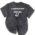 Can I Play Soccer Now Graduation T-Shirt Mineral Wash Tshirts Mineral Black