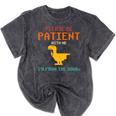 Please Be Patient With Me I'm From The 1900s Dinosaur Premium Mineral Wash Tshirts Mineral Black