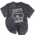 Please Be Patient I'm From The 1900s Father's Day Premium Mineral Wash Tshirts Mineral Black