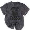 Please Be Patient I'm From The 1900s Premium Tri-Blend Mineral Wash Tshirts Mineral Black
