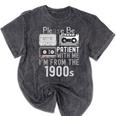 Please Be Patient With Me I'm From The 1900s Retired Fathers Mineral Wash Tshirts Mineral Black