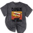 Please Be Patient With Me I'm From The 1900s Retro Birthday Mineral Wash Tshirts Mineral Black