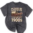 Please Be Patient With Me I'm From The 1900s Retro Humor Mineral Wash Tshirts Mineral Black