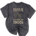 Please Be Patient With Me I'm From The 1900s Retro Vintage Mineral Wash Tshirts Mineral Black