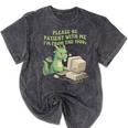 Please Be Patient I'm From The 1900s Vintage Men Women Mineral Wash Tshirts Mineral Black