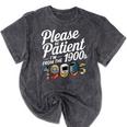 Please Be Patient I'm From The 1900s Vintage Tech Graphic Raglan Baseball Tee Mineral Wash Tshirts Mineral Black