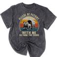 Please Be Patient With Me I'm From The 1900s Vintage Wagon Mineral Wash Tshirts Mineral Black