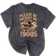 Please Be Patient I'm From The 1900s Vintage Western Humor Mineral Wash Tshirts Mineral Black