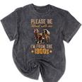 Please Be Patient With Mee I'm From The 1900s Minimalist Mineral Wash Tshirts Mineral Black