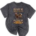 Please Be Patient With Mee I'm From The 1900s Minimalist Premium Mineral Wash Tshirts Mineral Black