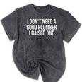 Plumber Parents Father Mother Plumbing Graduation Mineral Wash Tshirts Mineral Black