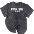 Podiatrist Graduation Shirt Podiatrist Est 2019 Mineral Wash Tshirts Mineral Black