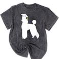 Poodle Graduation Dog Graduate Mineral Wash Tshirts Mineral Black