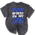 Pop Music Becomes a Time Machine Nostalgia Sound Quote Mineral Wash Tshirts Mineral Black