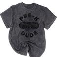 Pre-K Dude Shirt Boy Girl Graduation Back To School Mineral Wash Tshirts Mineral Black