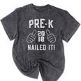 Pre-K Nailed It 2018 Cute Preschool Graduation Mineral Wash Tshirts Mineral Black