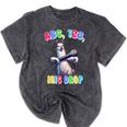 Preschool Graduate Shirt ABC 123 Mic Drop Llama Graduation Mineral Wash Tshirts Mineral Black