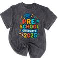 Preschool Graduation 2025 Pre-k Graduate Kids Boys Girls Mineral Wash Tshirts Mineral Black