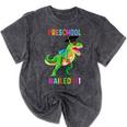 Preschool Graduation Class Of 2022 Graduate Dinosaur Kids Mineral Wash Tshirts Mineral Black
