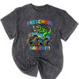 Preschool Graduation Monster Truck Dinosaur Boys Dino Tee Mineral Wash Tshirts Mineral Black