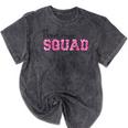 Prom Squad Prom Graduation Class Of 2024 Leopard Matching Mineral Wash Tshirts Mineral Black