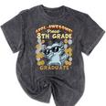Proud 8th Grade Graduate Axolotl Graduation Eighth Mineral Wash Tshirts Mineral Black