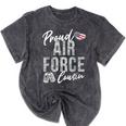 Proud Air Force Cousin US Air Force Graduation Cousin Tee Mineral Wash Tshirts Mineral Black
