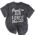 Proud Air Force Godmother US Air Force Graduation Godmother Mineral Wash Tshirts Mineral Black