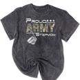 Proud Army Stepmom Army Graduation Stepmom US Army Stepmom Mineral Wash Tshirts Mineral Black