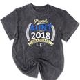 Proud Aunt Of 2018 Graduate Shirt Graduation Grad Mineral Wash Tshirts Mineral Black