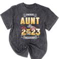 Proud Aunt Of A Class Of 2023 Graduate Graduation Women Mineral Wash Tshirts Mineral Black