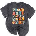 Proud Aunt Of A Class Of 2023 Graduated Graduation Women Mineral Wash Tshirts Mineral Black