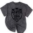 Proud Auntie Of a 2019 Grade Aunt Graduation Mineral Wash Tshirts Mineral Black