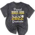 Proud Bonus Mom Of 2022 Graduate Class 2022 Graduation 22 Mineral Wash Tshirts Mineral Black