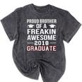 Proud Brother Of A 2018 Graduate Senior Graduation T Shirt Mineral Wash Tshirts Mineral Black