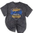 Proud Brother Of A 2018 Senior Shirt Graduation Grad 2K18 Mineral Wash Tshirts Mineral Black