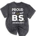 Proud Of My BS In Biology Graduation T-Shirt Mineral Wash Tshirts Mineral Black