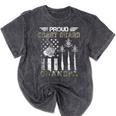 Proud Coast Guard Grandpa US Coast Guard Graduation Grandpa Mineral Wash Tshirts Mineral Black