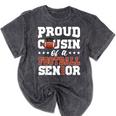 Proud Cousin Of a Football Senior 2026 Graduation Gifts Mineral Wash Tshirts Mineral Black