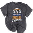 Proud Dad Of A 2018 Graduate Shirt Graduation Grad Class Mineral Wash Tshirts Mineral Black