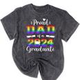 Proud Dad Of 2024 Graduate Class 2024 Graduation Family Mineral Wash Tshirts Mineral Black