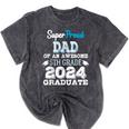 Proud DAD Of A 5th Grade Graduate 2024 Elementary Graduation Mineral Wash Tshirts Mineral Black